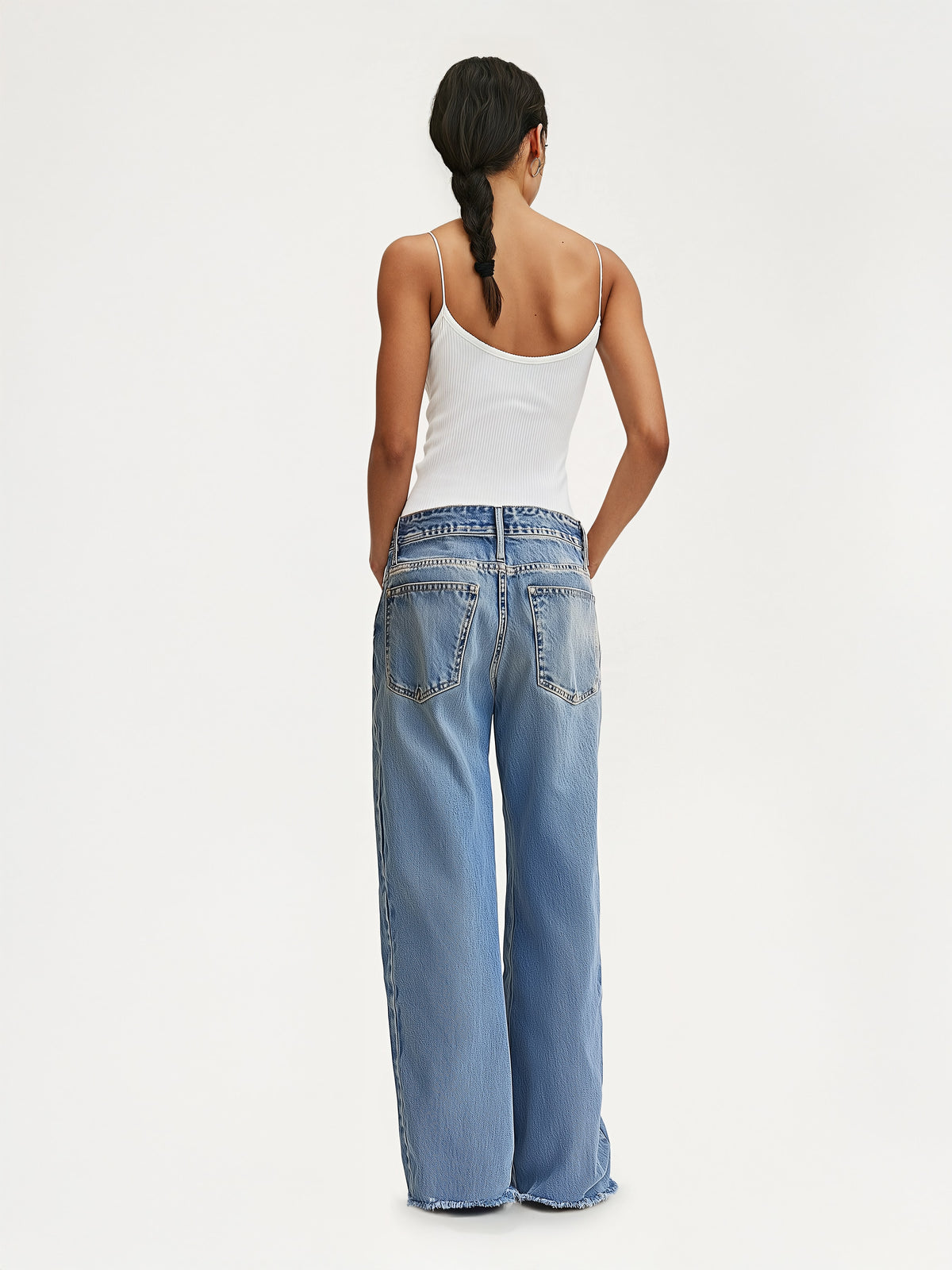 Wide Leg Distressed Jeans-zoom-3