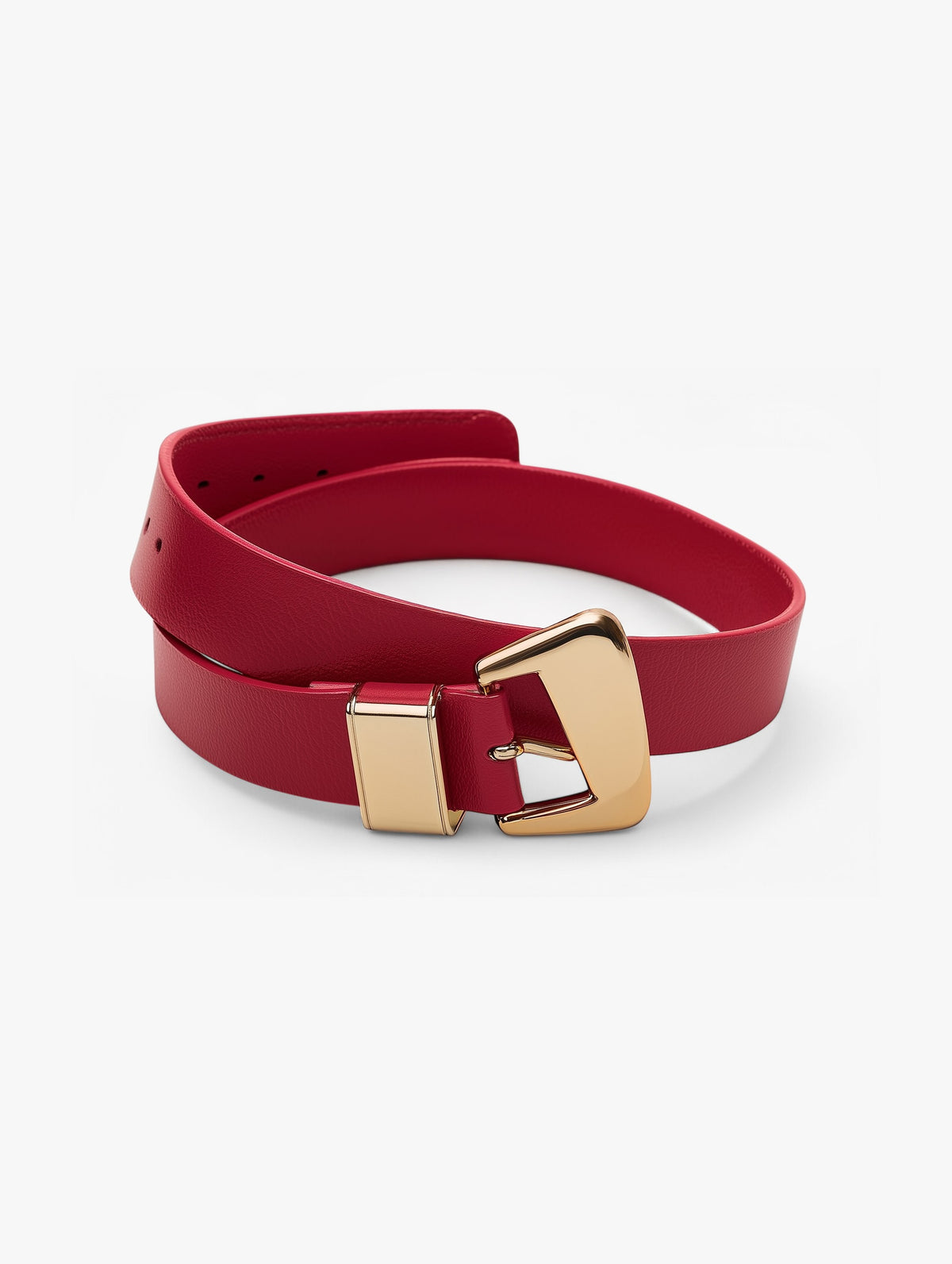 Chunky Buckle Leather Belt