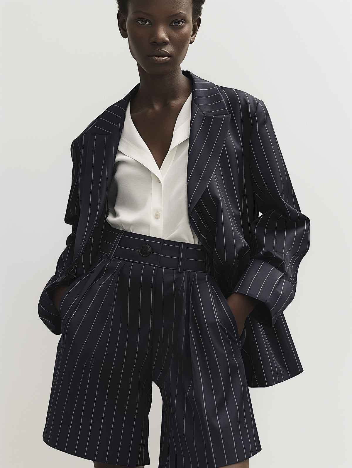Tailored Pinstripe Shorts