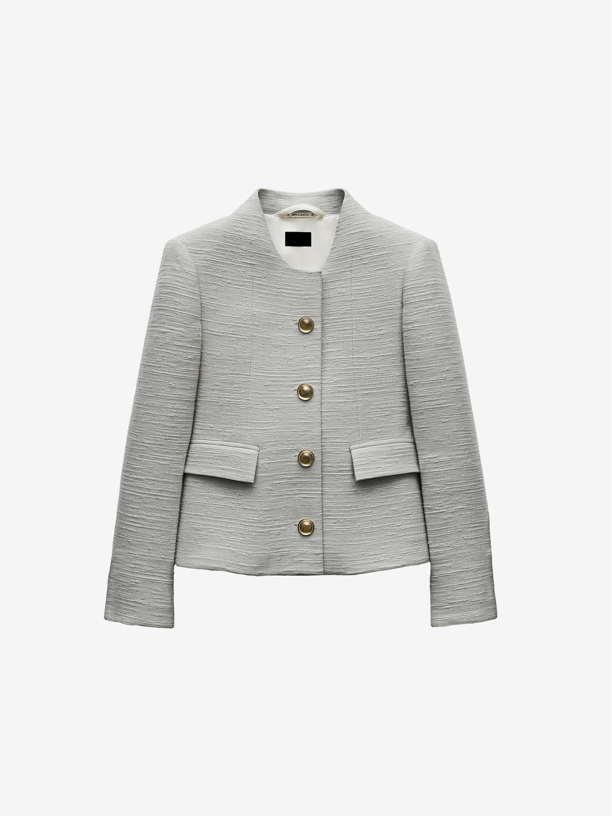 Textured Button-Up Blazer-zoom-4