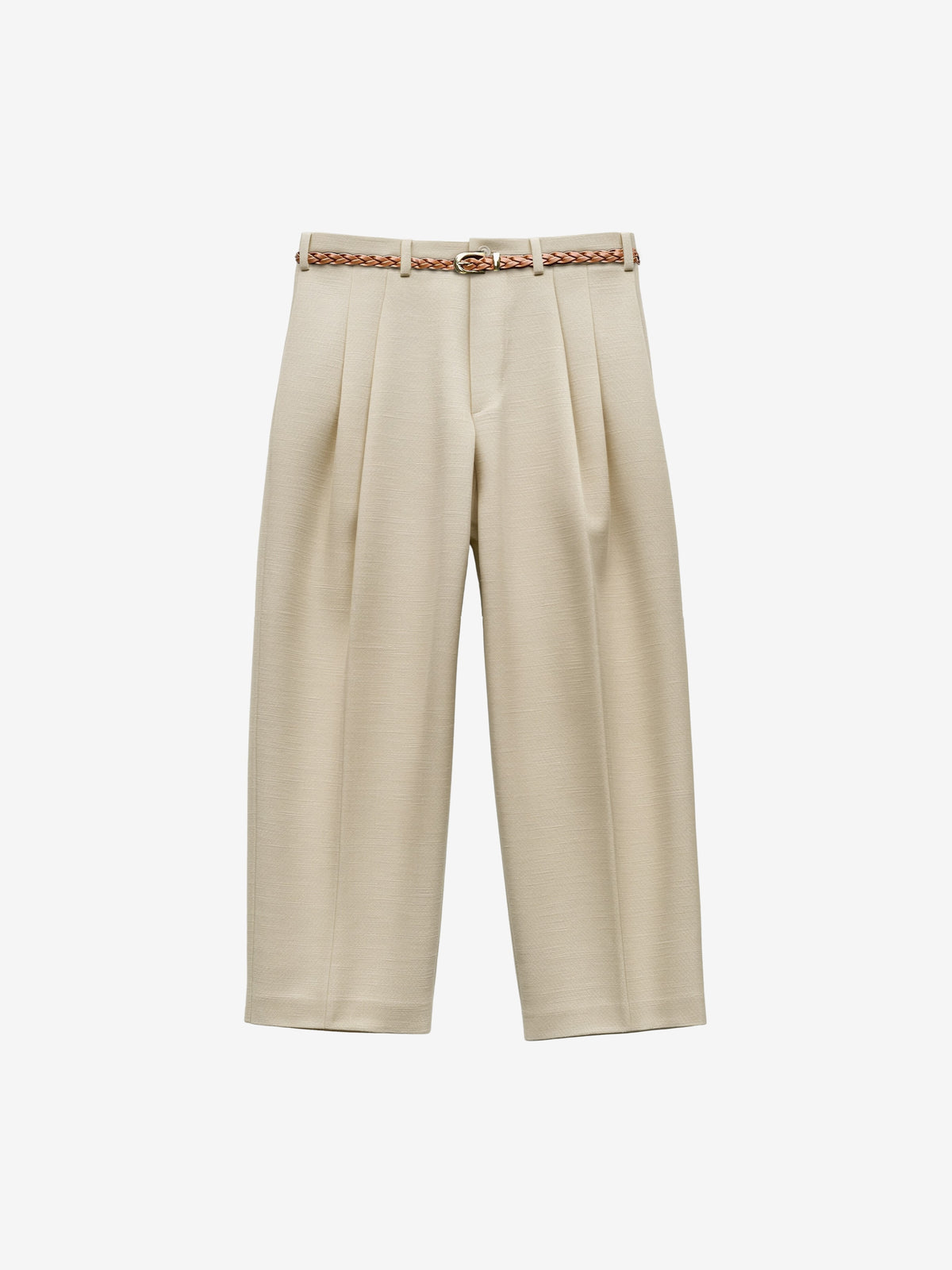 Pleated Wide-Leg Trousers-zoom-4