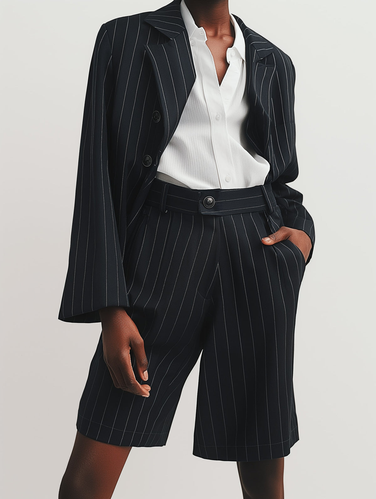 Tailored Pinstripe Shorts