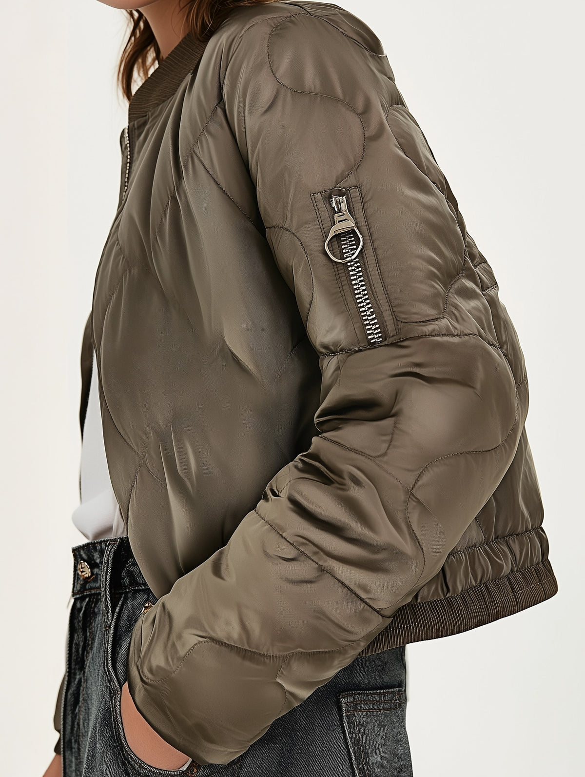 Quilted Bomber Jacket
