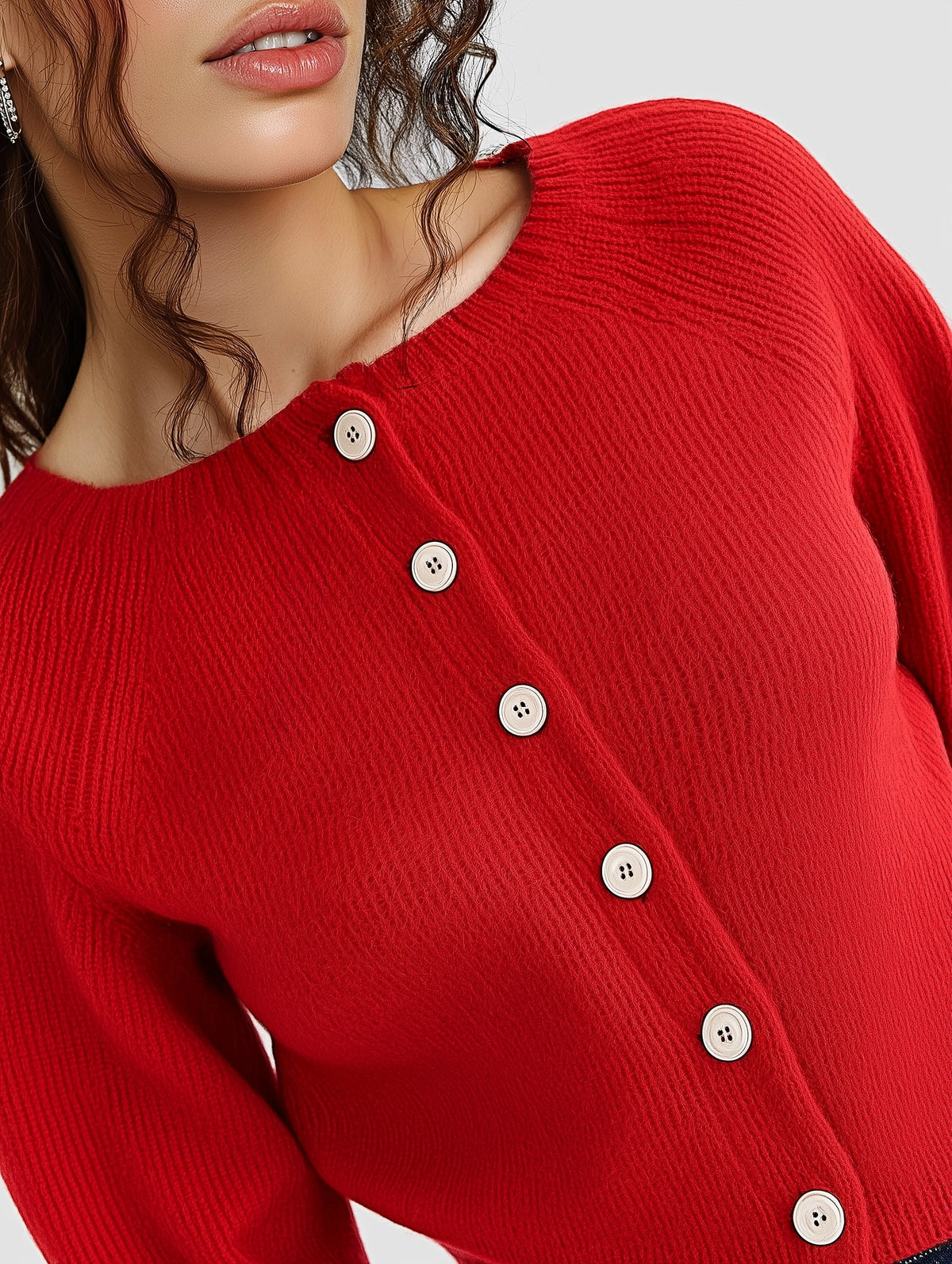 Button-Up Knit Cardigan
