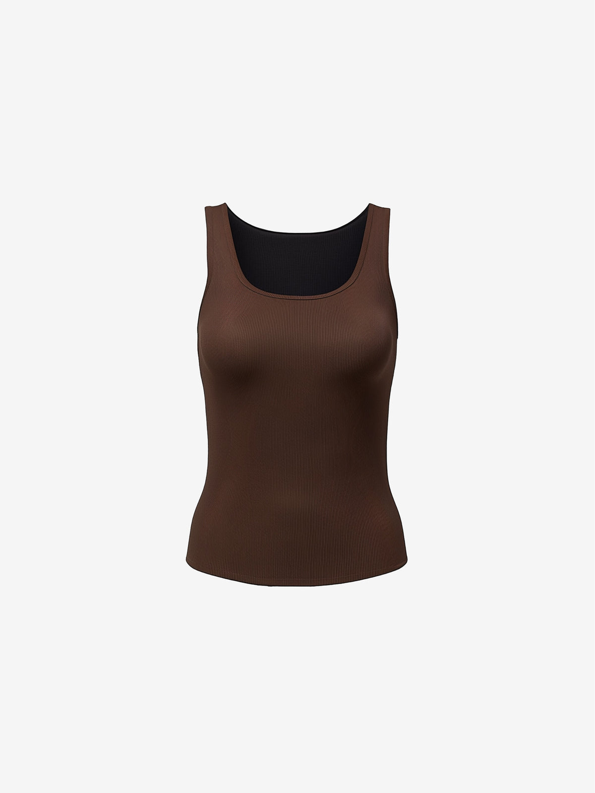Scoop Neck Ribbed Tank Top
