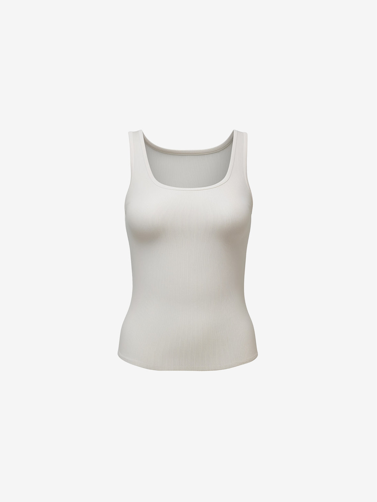 Scoop Neck Ribbed Tank Top-4