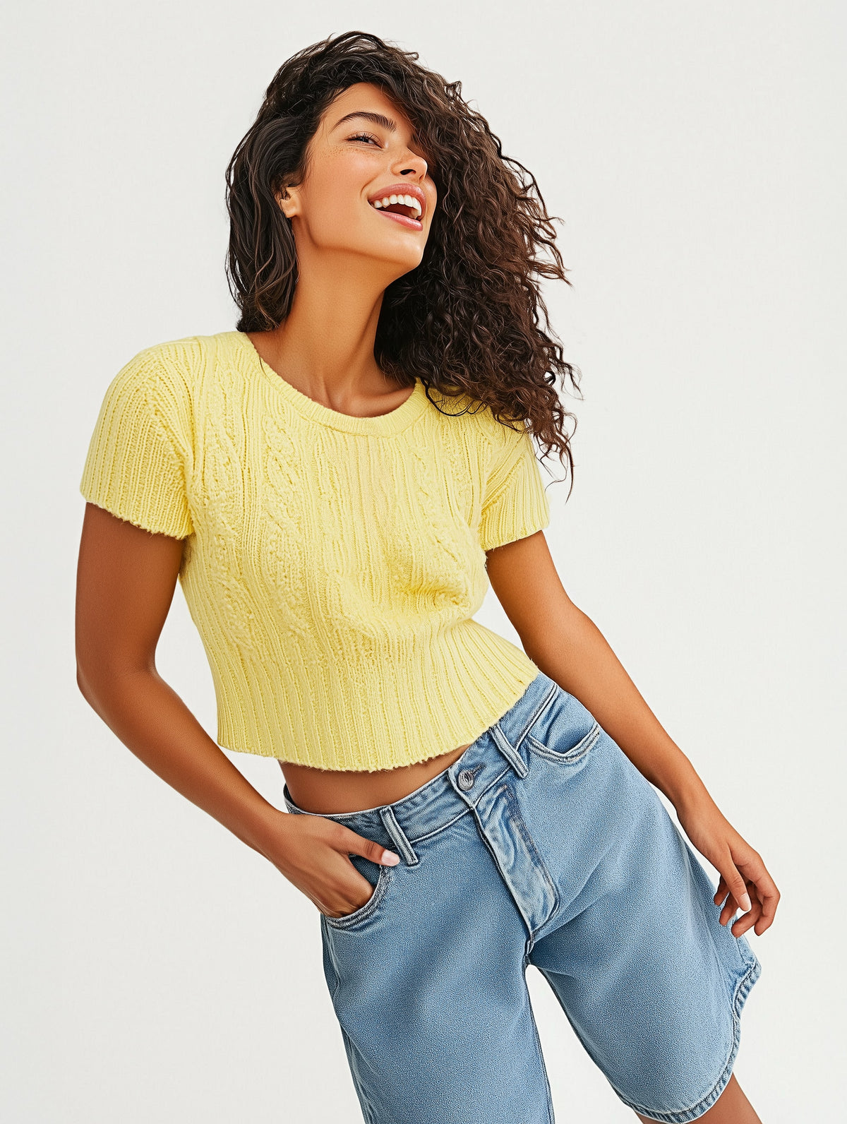 Chunky Knit Short Sleeve-zoom-3