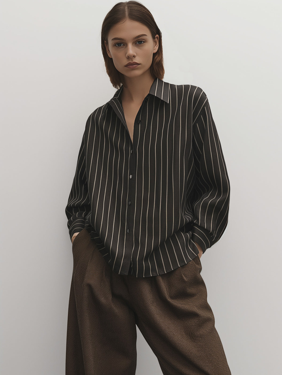 Relaxed Pinstripe Trousers-zoom-1