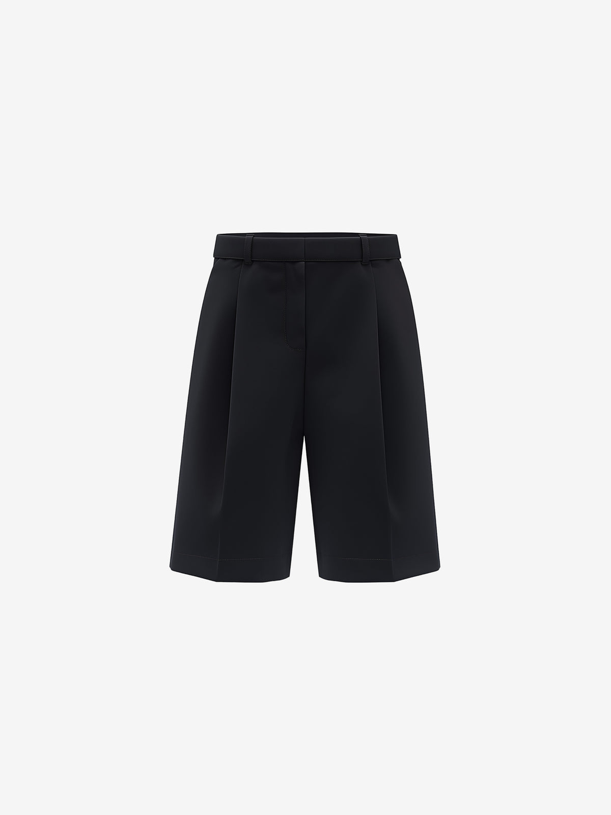 High-Waisted Pleated Shorts