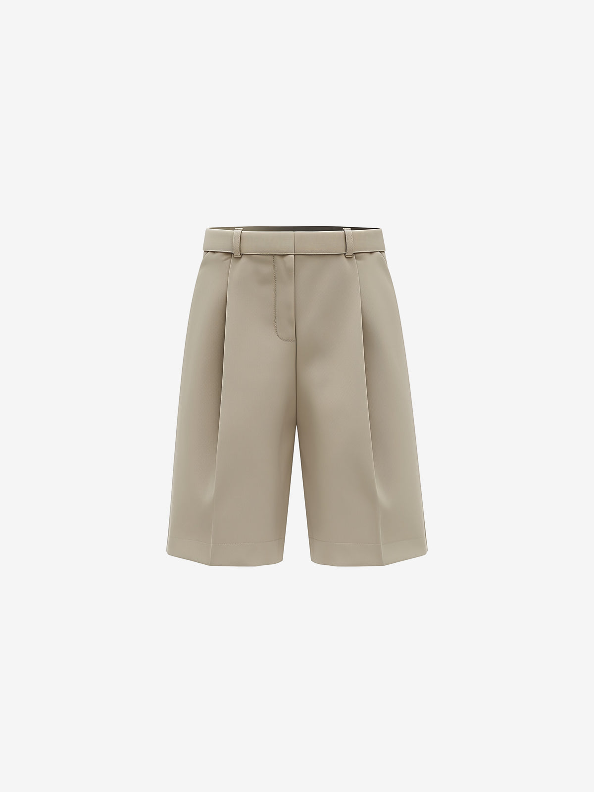 High-Waisted Pleated Shorts-zoom-3