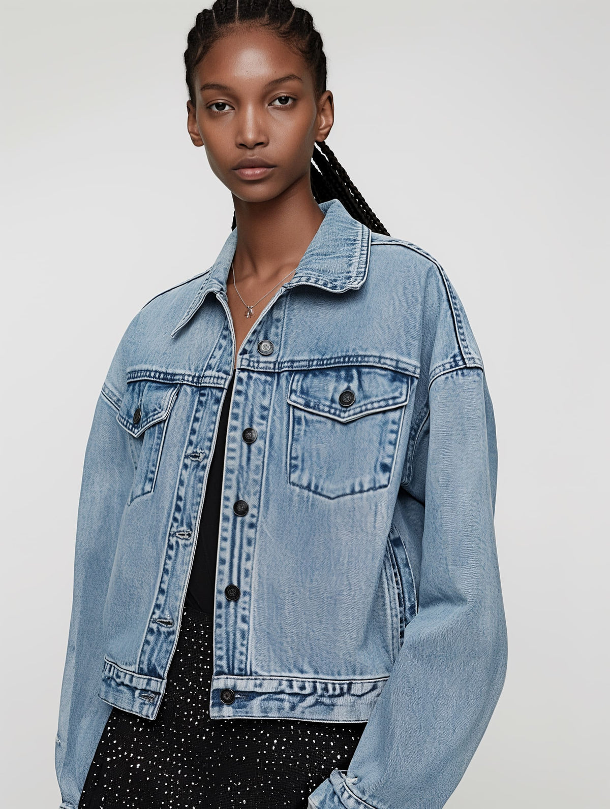 Classic Cropped Denim Jacket