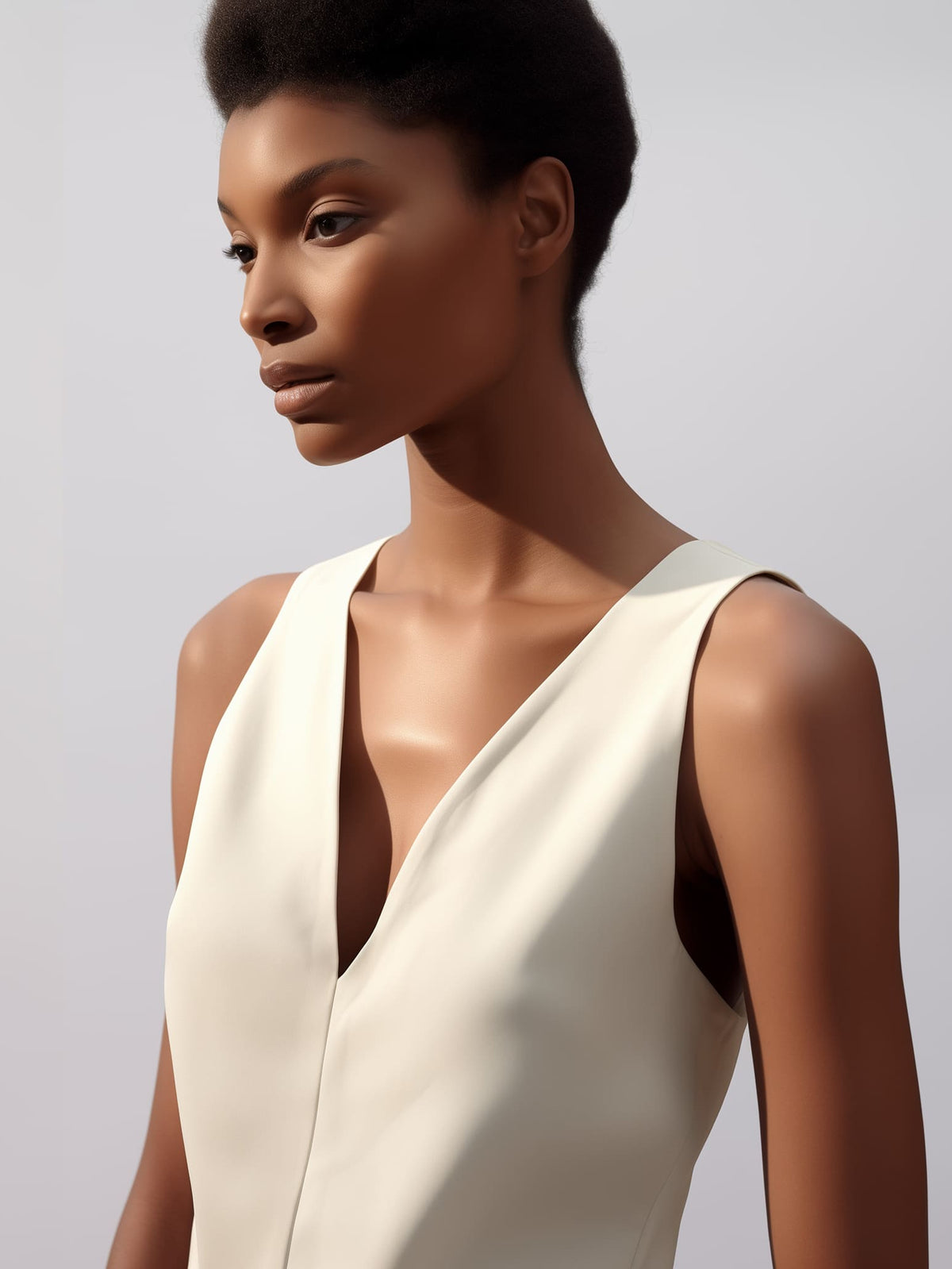 V-Neck Sleeveless Blouse