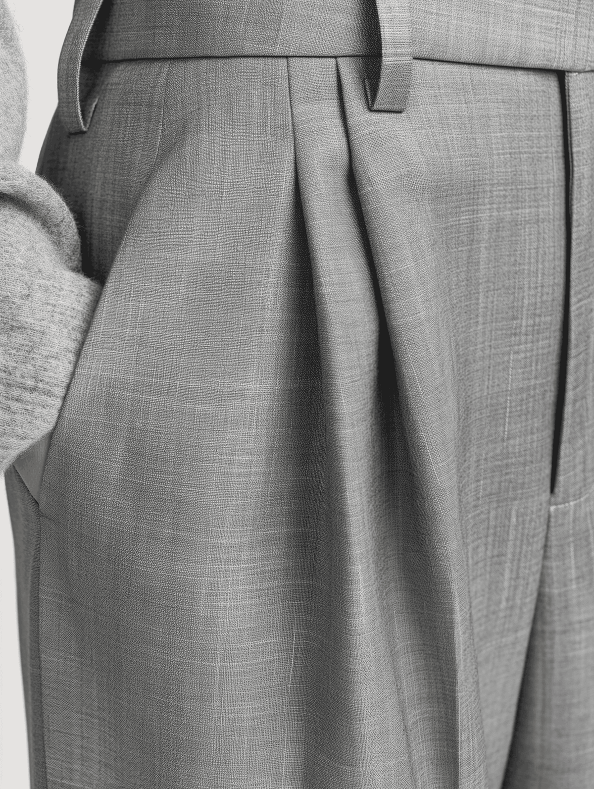 High-Waisted Tailored Pants
