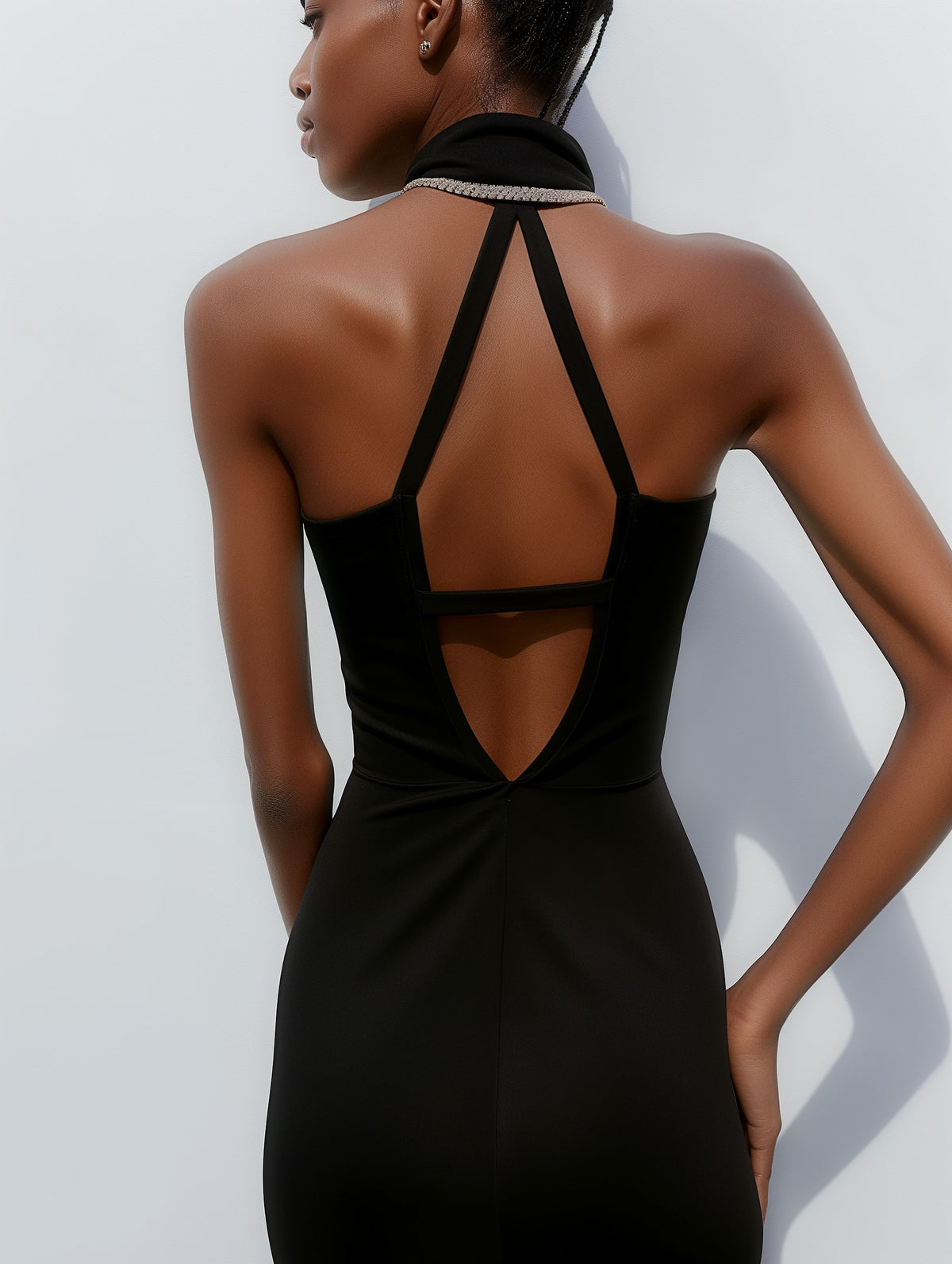 Embellished Halter Dress-2