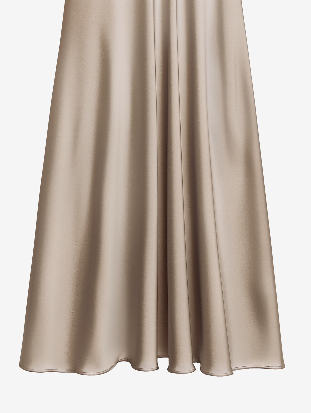 High-Shine Satin Midi Skirt-zoom-2