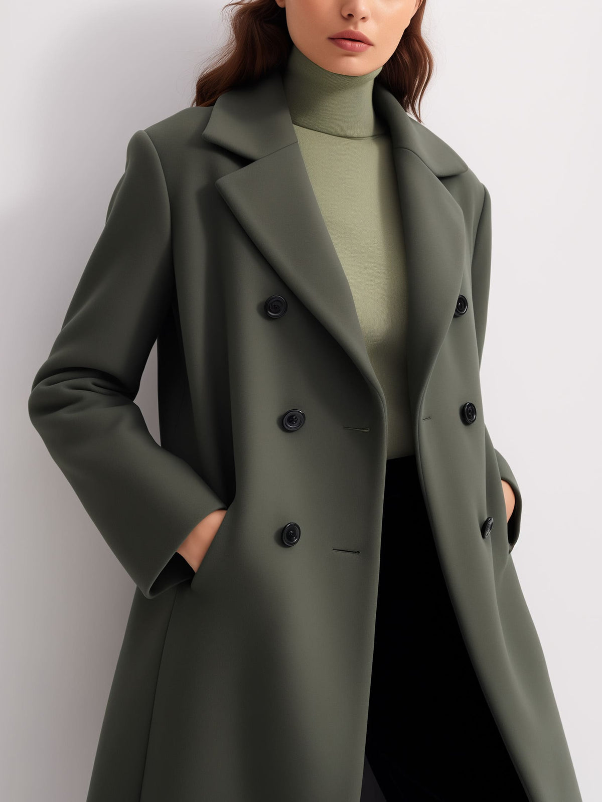 Double-Breasted Tailored Coat