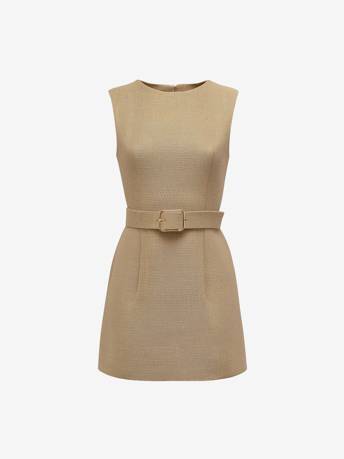 Belted High-Neck Dress-zoom-3
