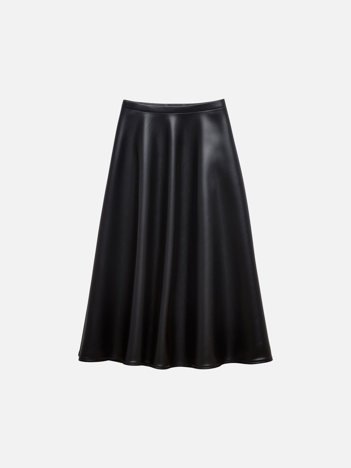 Faux Leather A-Line Skirt-zoom-1